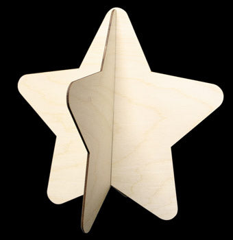 3D Wooden Star