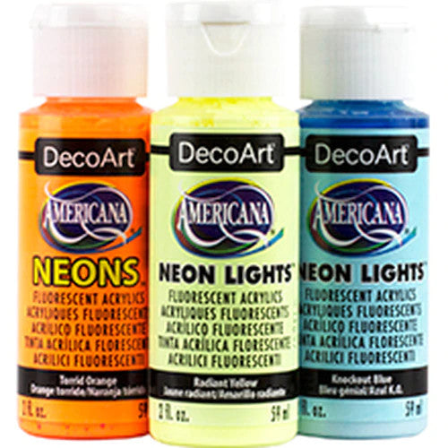 DecoArt Acrylic Paint - Black Light Neons