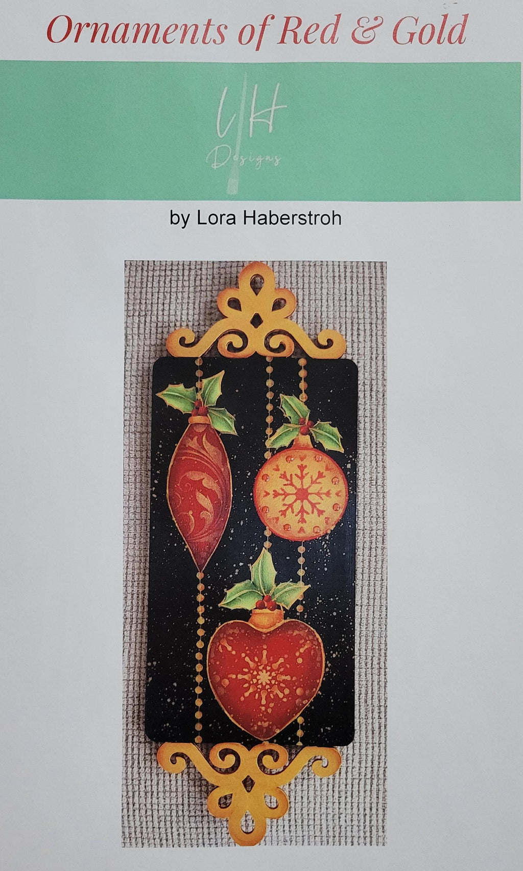 Ornaments of Red & Gold packet by Lora Haberstroh