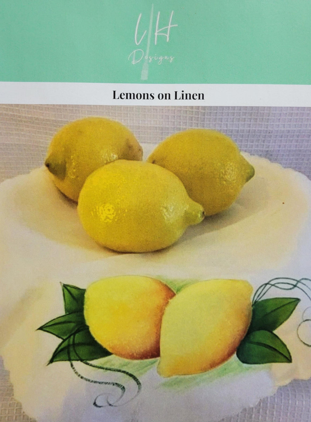 Lemons on Linen packet by Lora Haberstroh