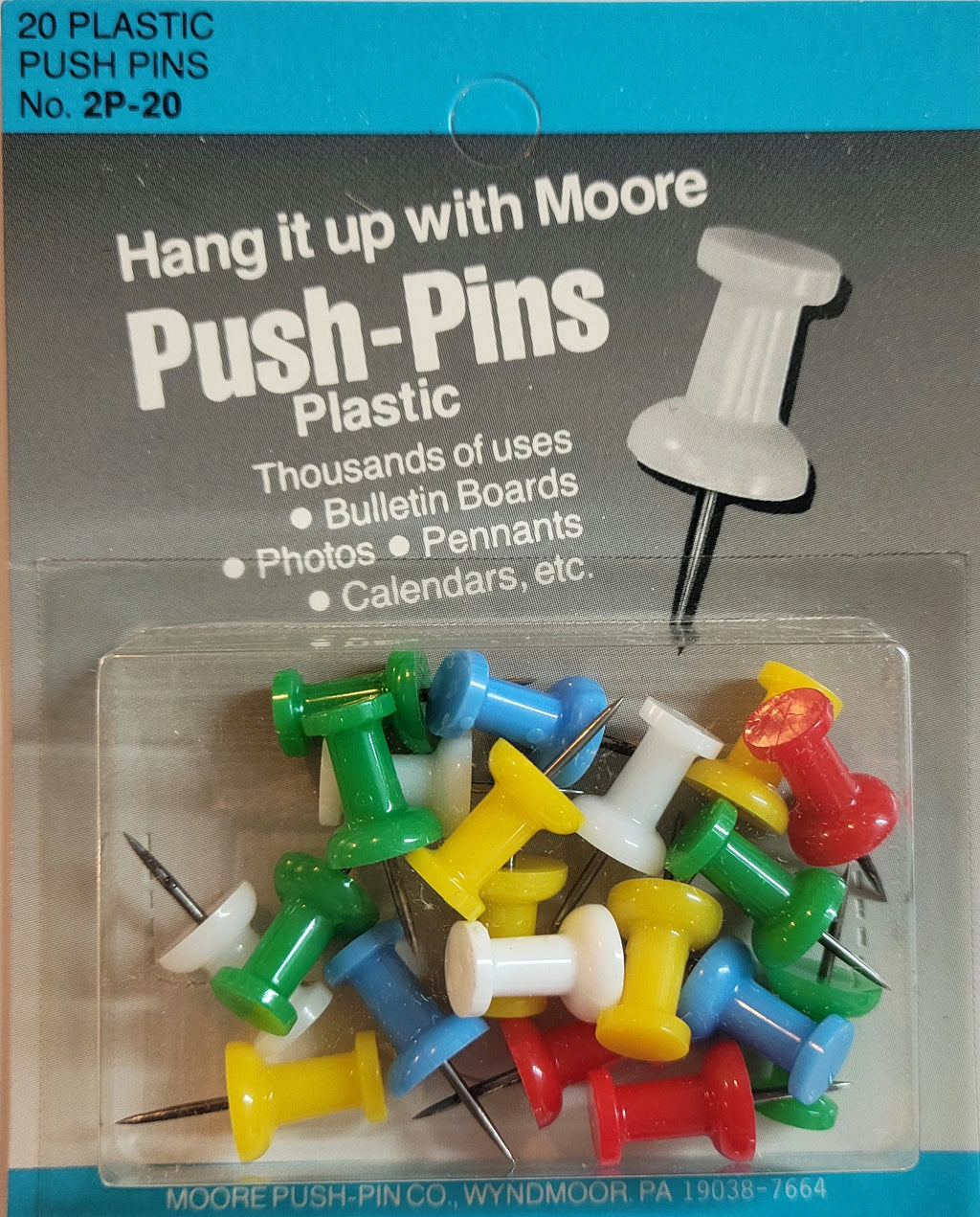 Plastic Push-Pins by Moore Push-Pin Co