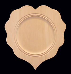 Plate, Scalloped Heart w/ Inner Bead