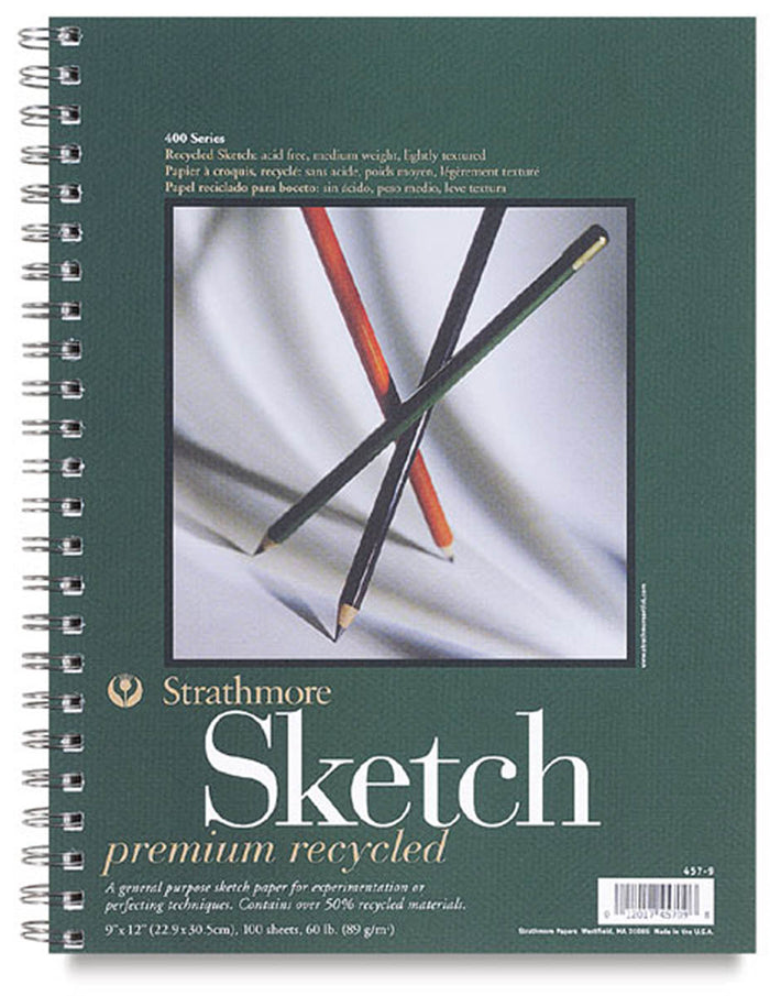 100 Sheets 9x12 Smooth Sketch Pad for Drawing 2 Pack Turkey