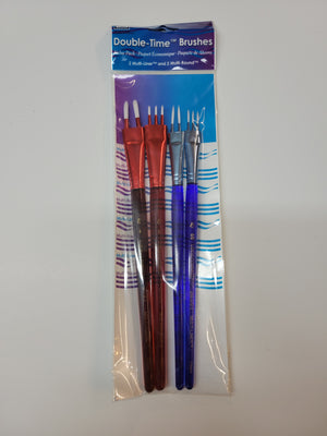 Double-Time Brush Set, Multi Liner/Multi Round by Loew-Cornell