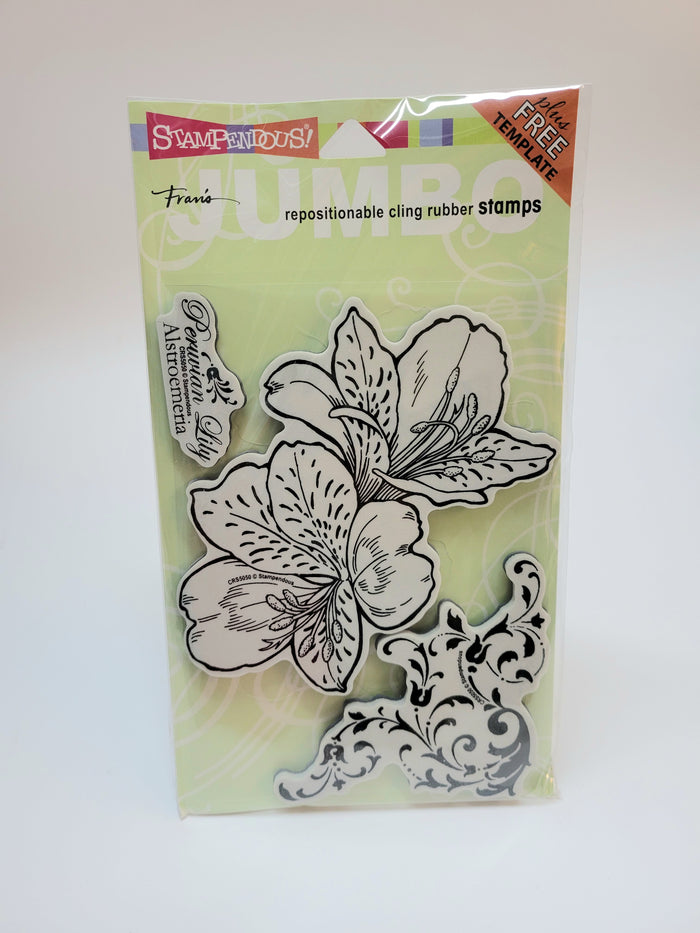 Rubber Stamps, Jumbo Peruvian Lily by Stampendous!