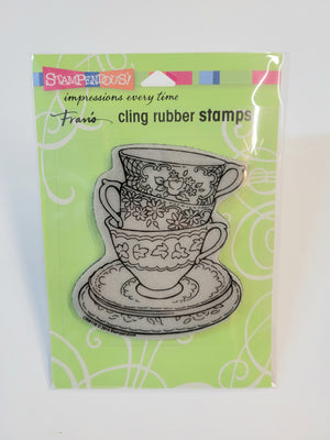 Rubber Stamps, Teacup Trio by Stampendous!