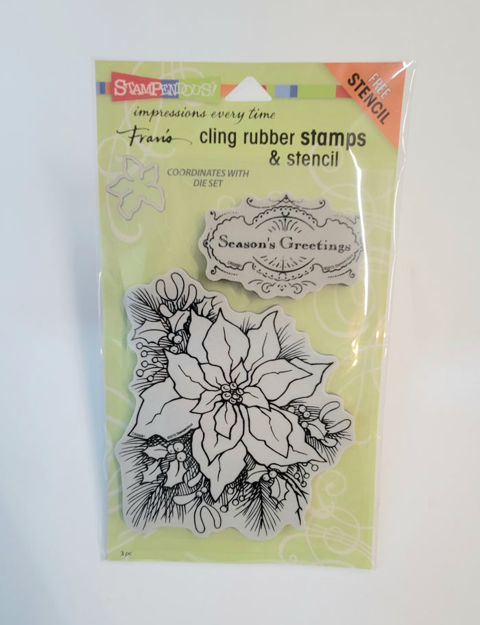 Rubber Stamps, Create A Poinsette by Stampendous!
