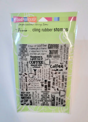 Rubber Stamps, Coffee Background by Stampendous!