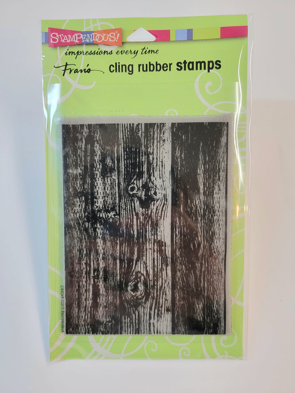 Rubber Stamp, Wood Background by Stampendous!