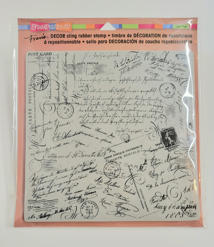 Rubber Stamp, Decor Script by Stampendous!