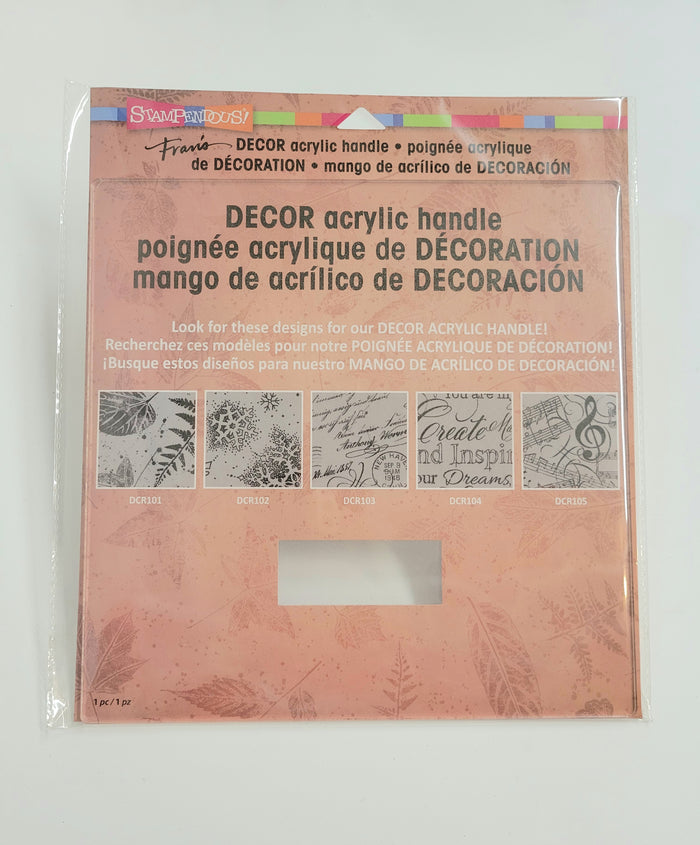 Rubber Stamp, Decor Acrylic Handle by Stampendous!