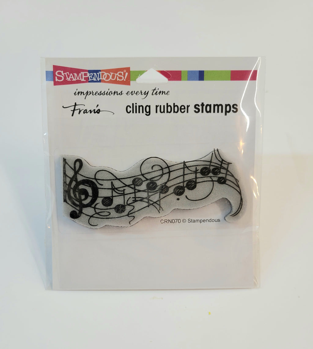 Rubber Stamp, Wavy Music by Stampendous!
