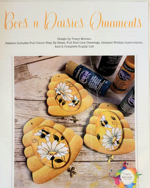 Bees n Daisies Ornaments by Tracy Moreau