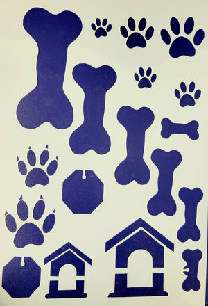 Stencil, Dog Print by Elaina Appleby