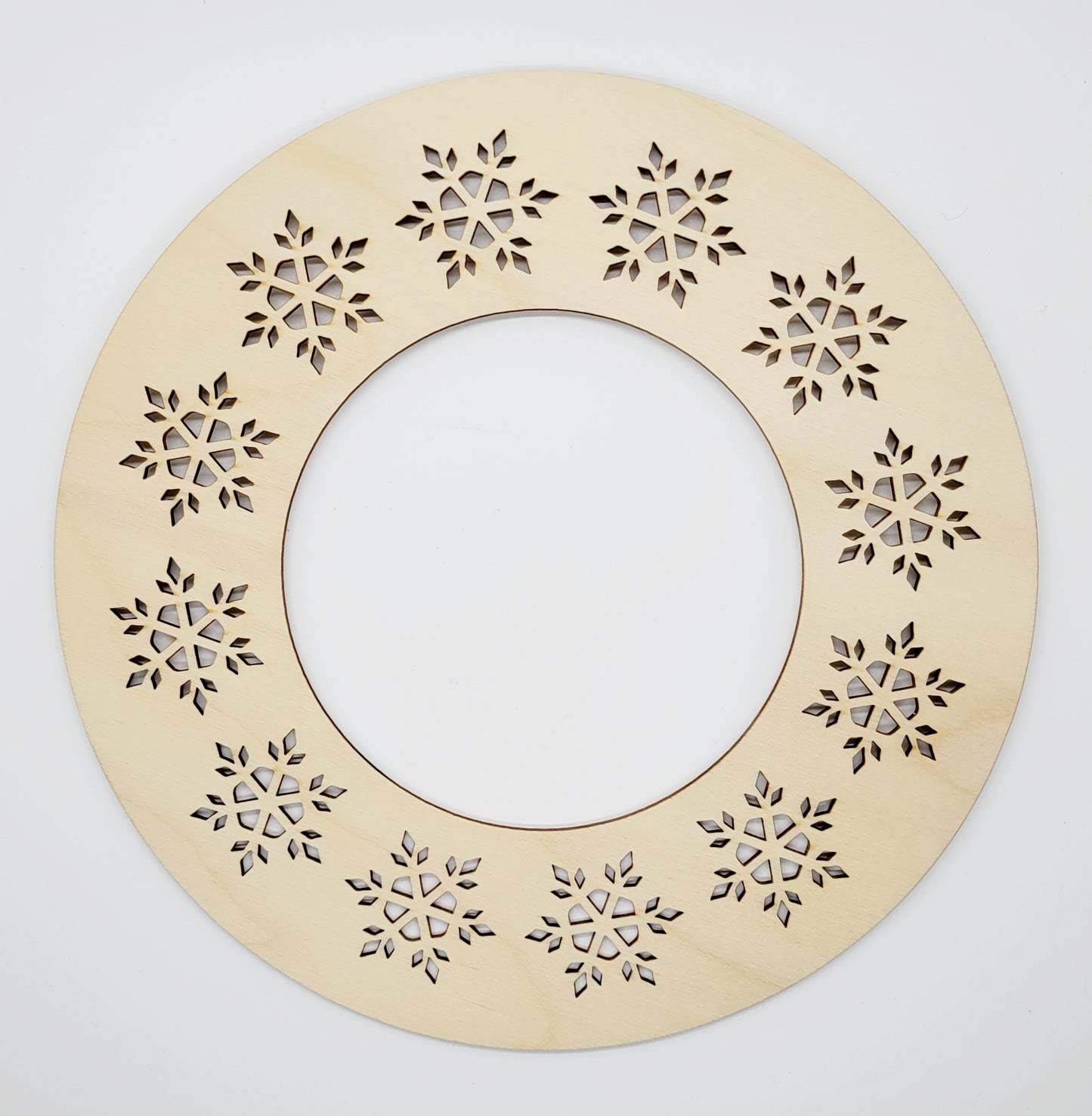 Snowflake Cutout Circle Frame