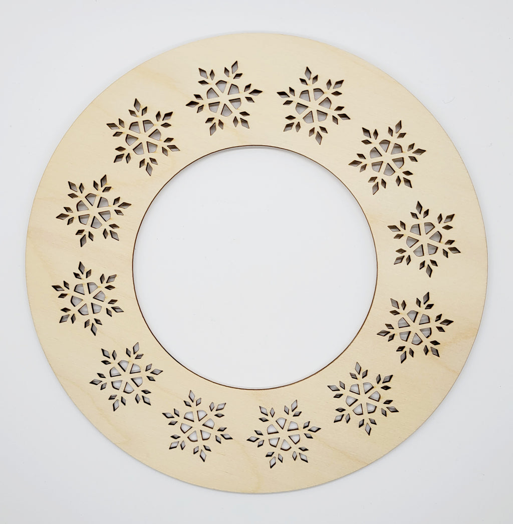 Snowflake Cutout Circle Frame