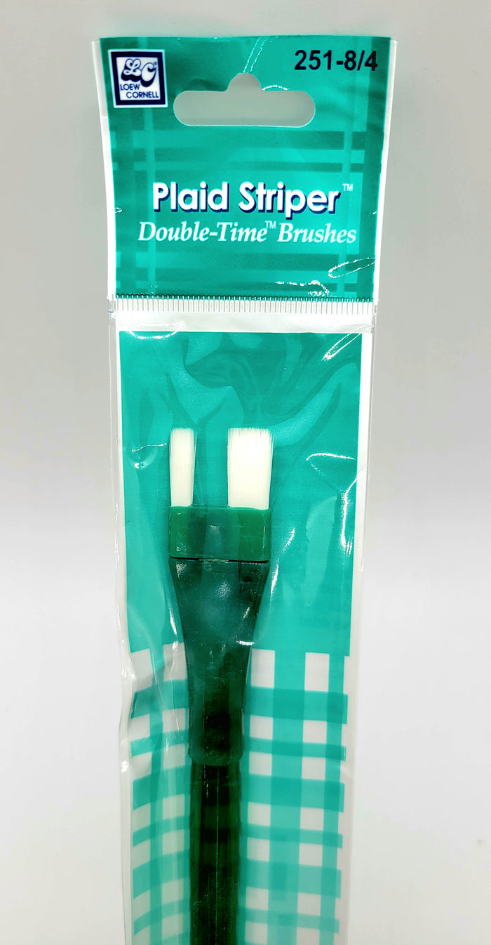 Plaid Striper Double-Time Brushes by Loew-Cornell