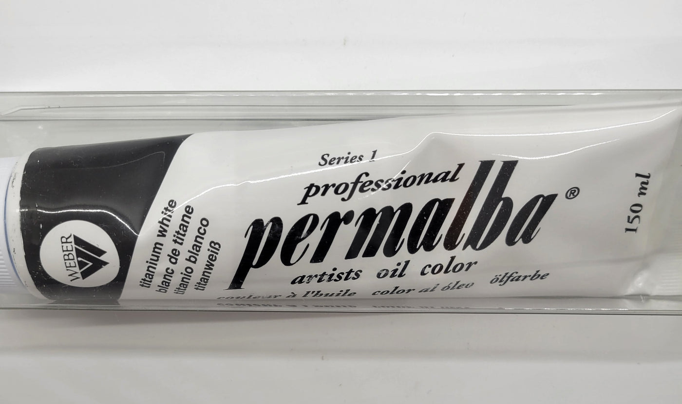 Permalba Black Artist Oil Paint, 150ml Tube