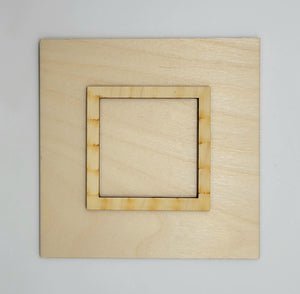 Square Cutout w/ Attached Square Frame