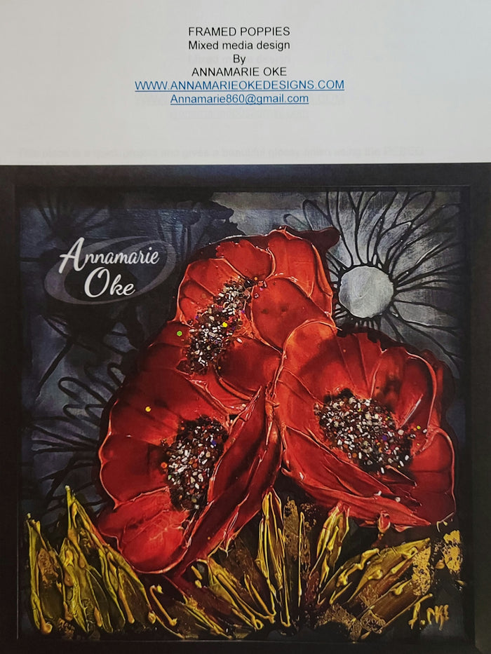 Framed Poppies packet by Annamarie Oke