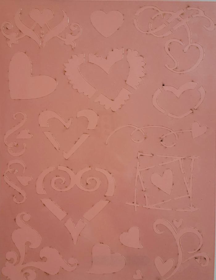 Hearts Stencil by Elaina Appleby
