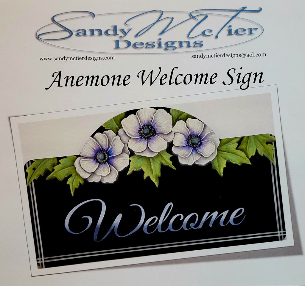 Anemone Welcome Sign packet by Sandy McTier