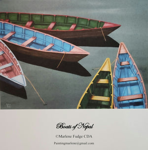 Boats of Nepal packet by Marlene Fudge