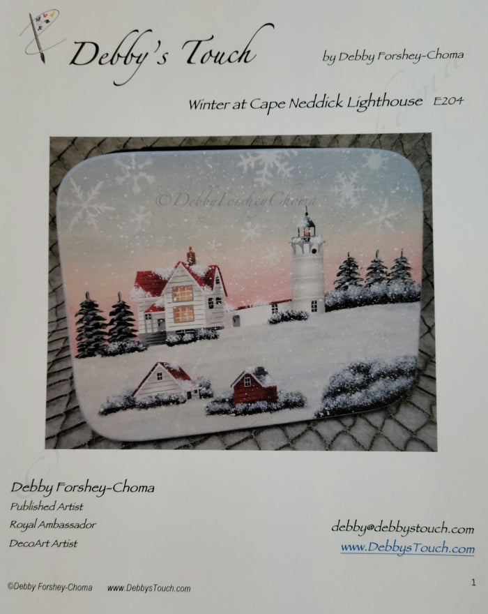 Winter at Cape Neddick Lighthouse packet by Debby's Touch