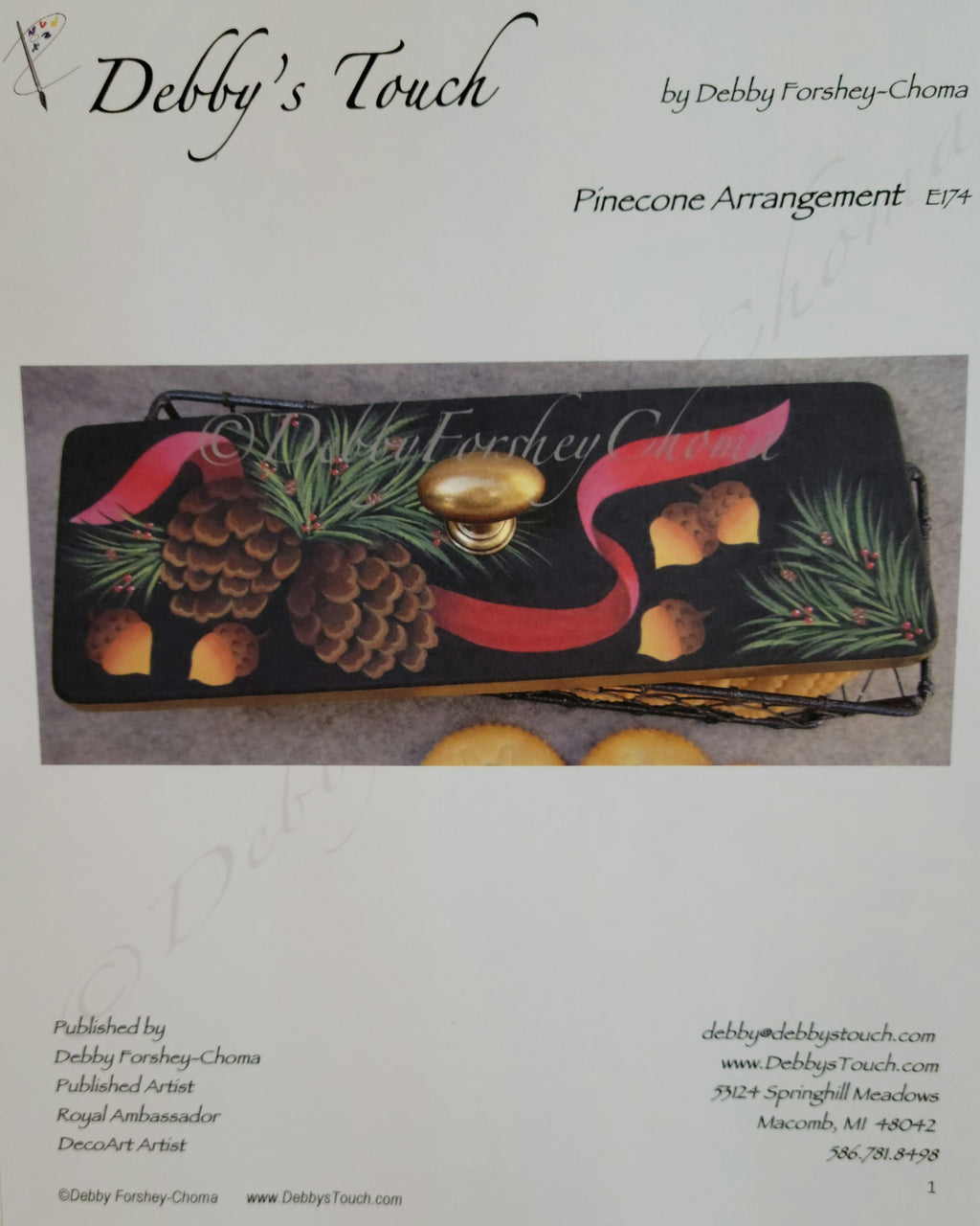 Pinecone Arrangement packet by Debby's Touch