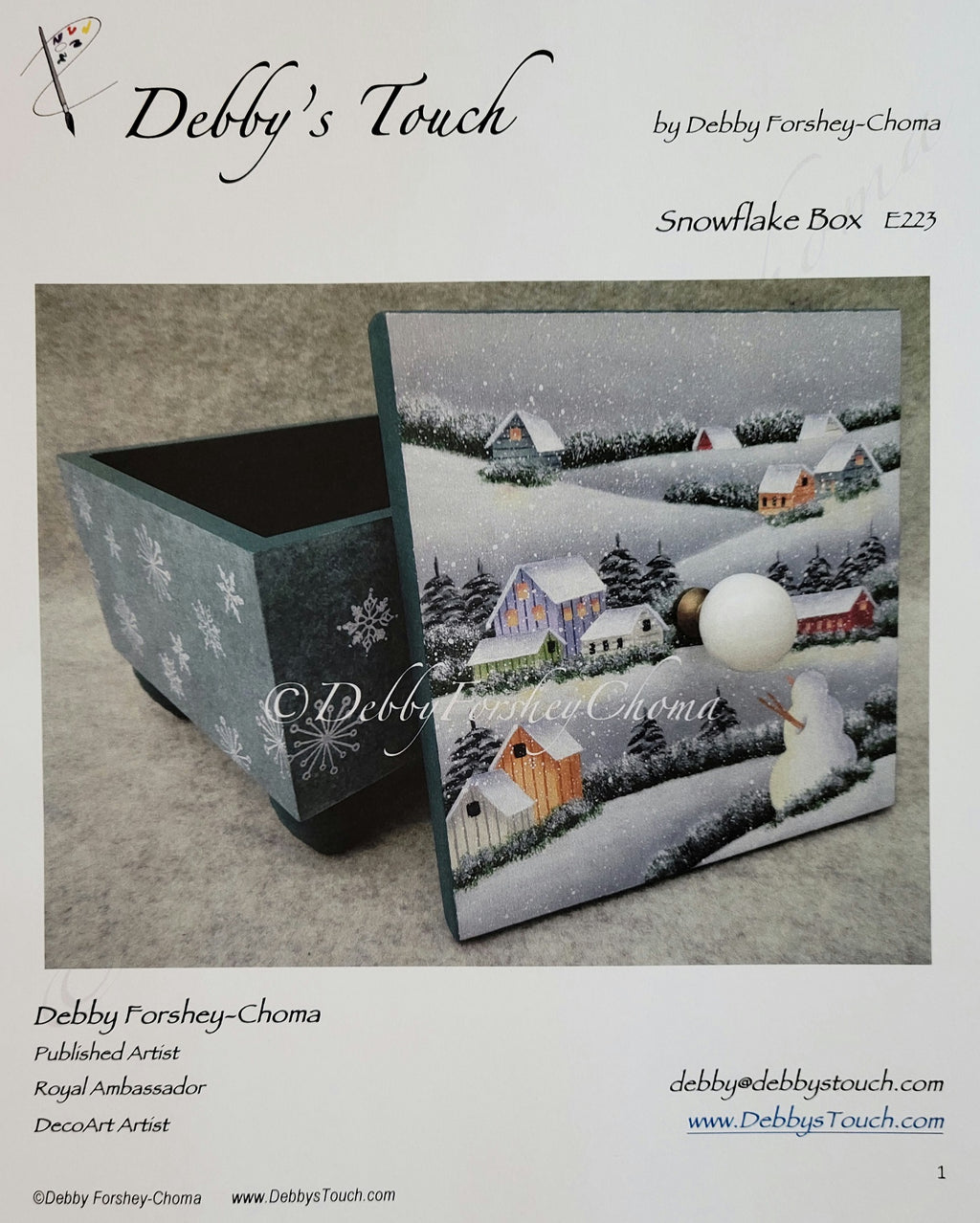 Snowflake Box packet by Debby's Touch
