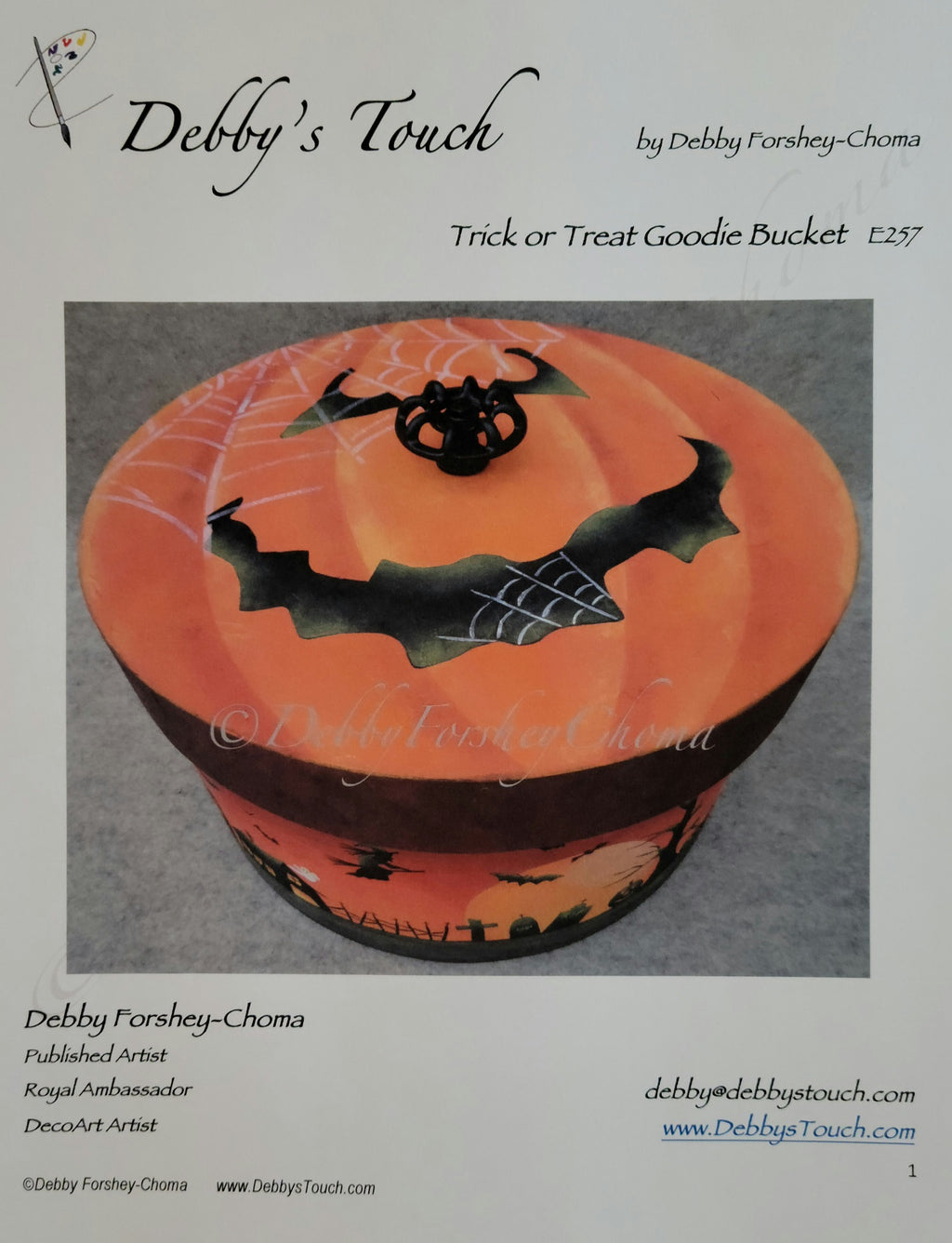 Trick or Treat Goodie Bucket packet by Debby's Touch