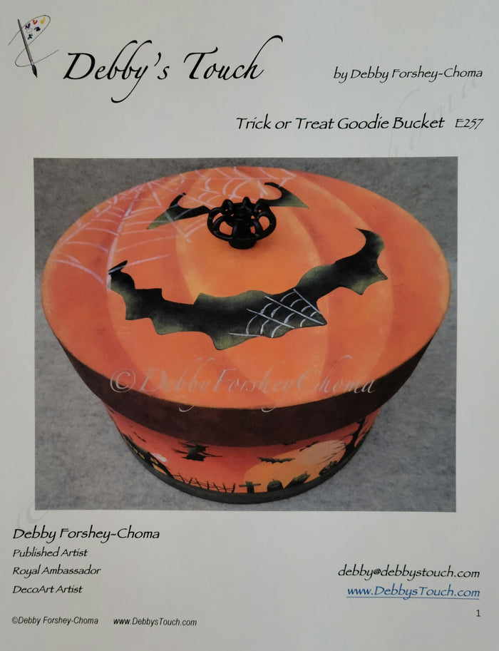 Trick or Treat Goodie Bucket packet by Debby's Touch