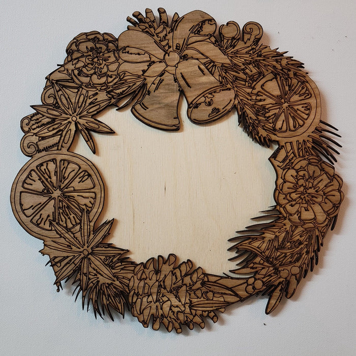 3D Pinecone Wreath Plaque