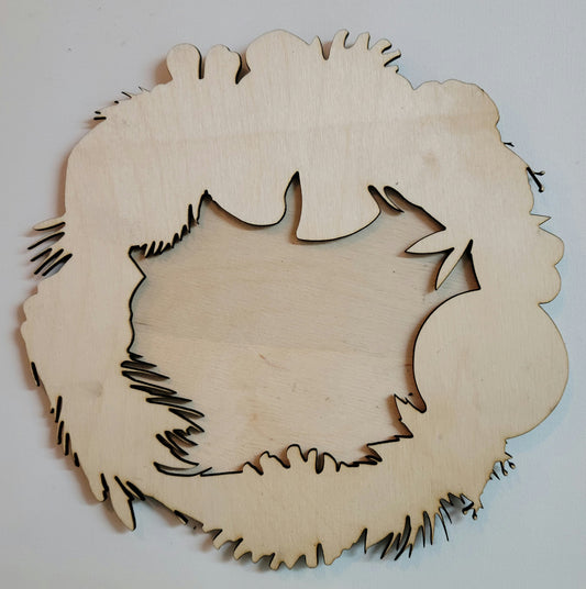 3D Pinecone Wreath Plaque