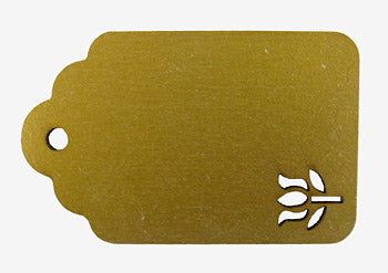 Gift Tag, Gold, Tulip Cutout