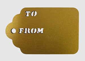 Gift Tag, Gold, To & From