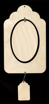 Ornament, Gift Tag w/ Oval Cut out & Gift Tag Hanger
