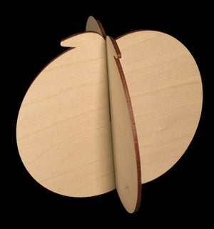 3-D Apple/Pumpkin table ornament, 5"