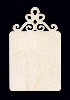 Gift Tag, Scroll Top Square