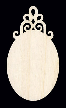 Ornament, Scroll Top Small Oval