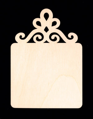 Plaque, Scroll Top Square