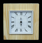 Clock, Square Sutton, 6" x 6" x 1 1/2", White