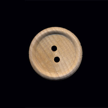 Button, Wood, 1"