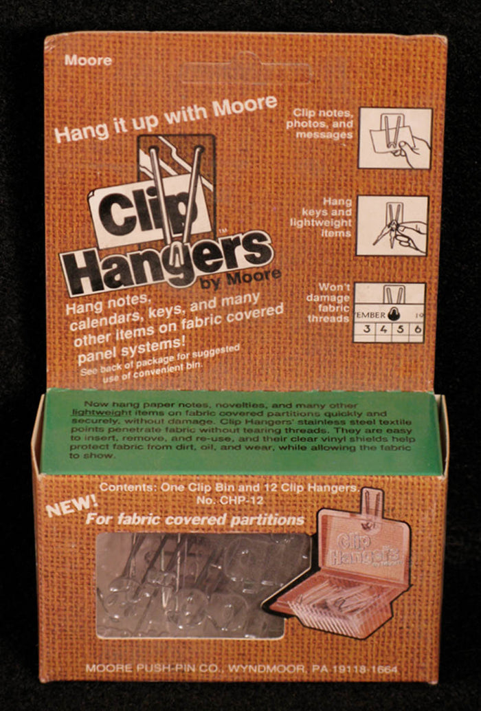 Hangers, Clip by Moore Push-pin Co.
