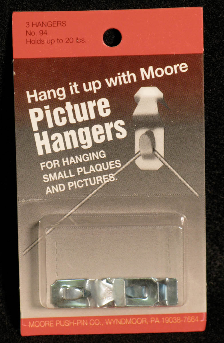 Picture Hangers, One Piece Nail-less by Moore Push-pin Co.