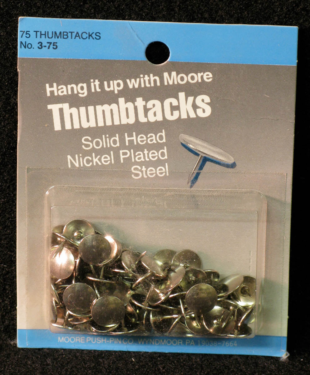 Tacks, Solid Head by Moore Push-pin Co.