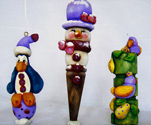 Penguin, Snowcone Lady, Partridge & a Pear Tree Packet by Christy Hartman