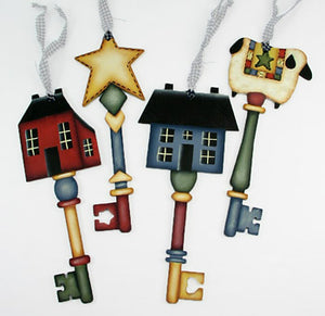 Country Key Ornaments Packet by Jeanne Bobish