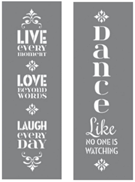 Stencil Set, Live by DecoArt