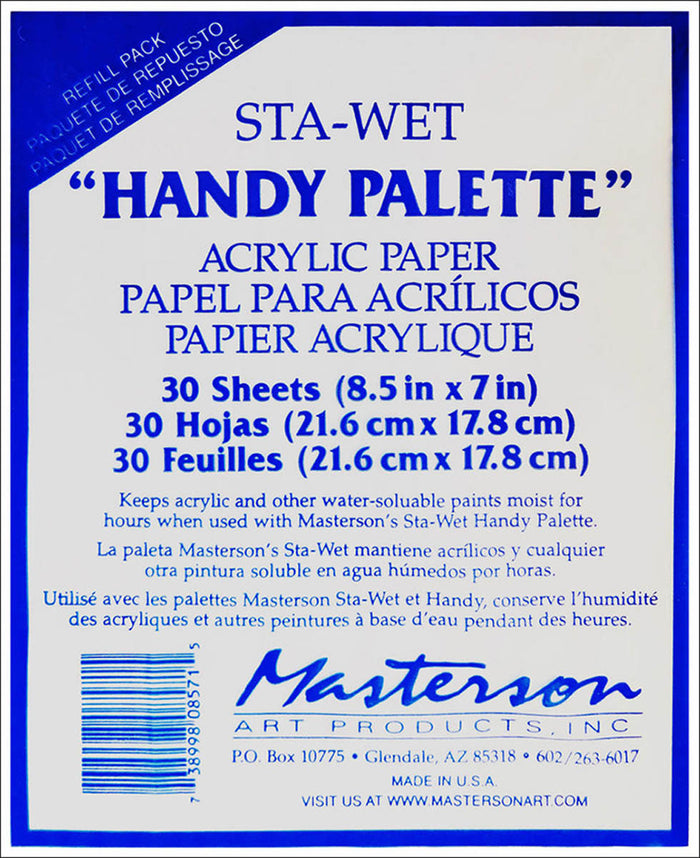 Sta-Wet Handy Palette, Palette Sheet Pad Refill by Masterson